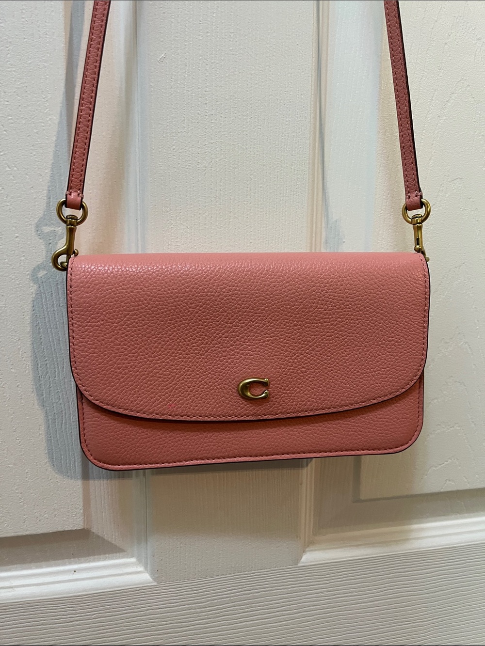 Coach Pink Pebbled Leather Crossbody